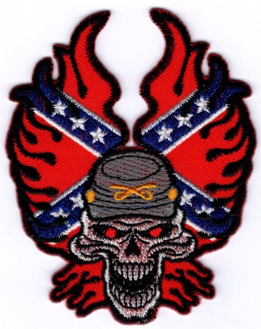 Rebel Skull stoffen opstrijk patch