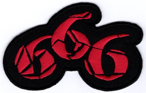 666 stoffen opstrijk patch