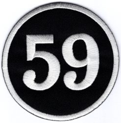 59 stoffen opstrijk patch