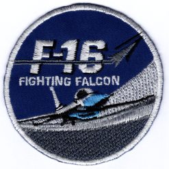 F16 Fighting Falcon stoffen opstrijk patch