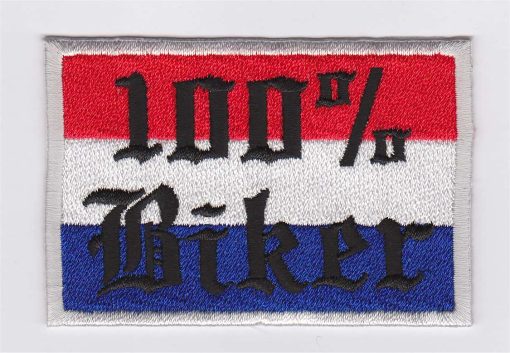 100% Biker stoffen opstrijk patch