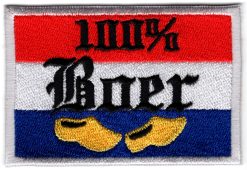Nederlandse vlag 100% Boer stoffen opstrijk patch