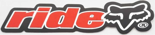 Fox Ride metallic sticker