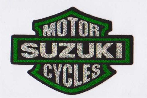 Metallischer Aufkleber mit Suzuki-Schild