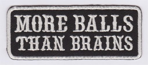 More Balls than brains stoffen opstrijk patch