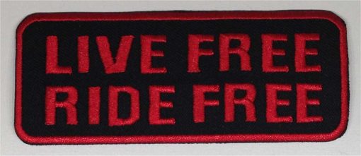 Live free Ride free stoffen opstrijk patch