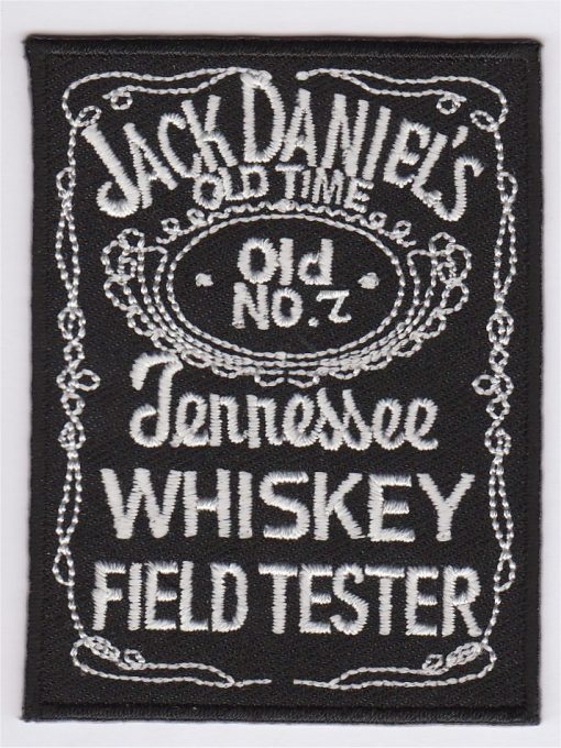 Jack Daniels Whiskey Field Tester Applique Iron On Patch