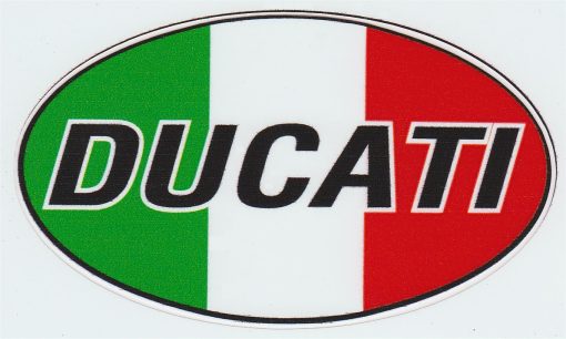 Ducati-Aufkleber mit italienischer Flagge