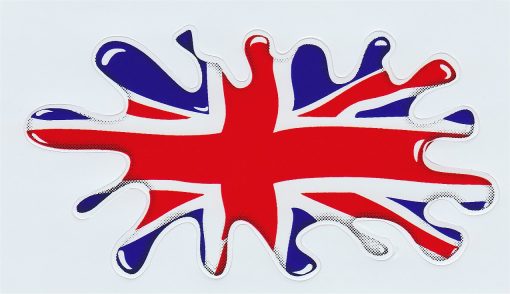 Union Jack (englische Flagge) Farbspritzer-Aufkleber