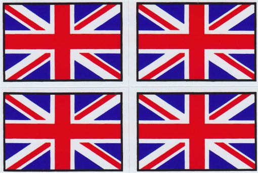 Feuille d'autocollants Union Jack (drapeau anglais)
