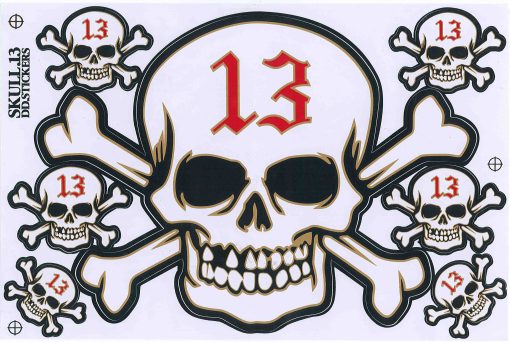 Feuille d'autocollants Skull 13