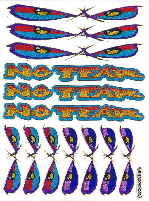 No Fear metallic stickervel