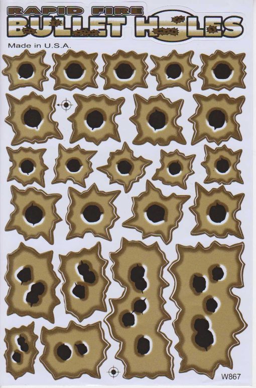 Aufkleberbogen „Rapid Fire Bullet Holes“.