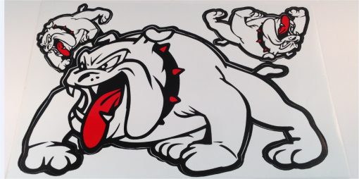 Feuille d'autocollants bouledogue