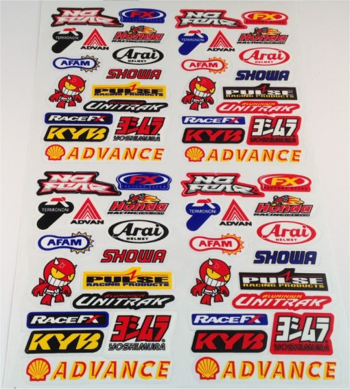 Feuille d'autocollants de sponsors de construction de modèles (Termignoni, Shell, Yoshimura)