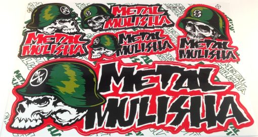 Mulisha-Aufkleberbogen aus Metall