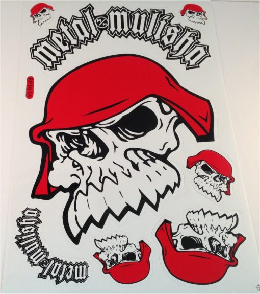Mulisha-Aufkleberbogen aus Metall