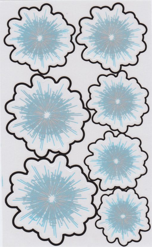 50 MM / 44 MM Kogelgaten glas stickervel