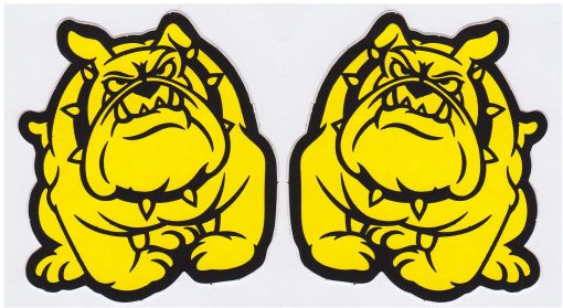Bulldog sticker set