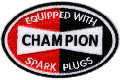 Champion Spark & Plugs Stoffaufnäher zum Aufbügeln