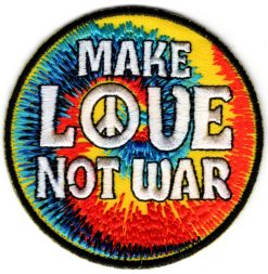 Make Love not War Applikation zum Aufbügeln