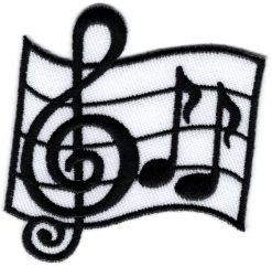 Musiknoten-Applikation zum Aufbügeln