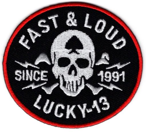 Lucky 13 Fast & Loud stoffen opstrijk patch