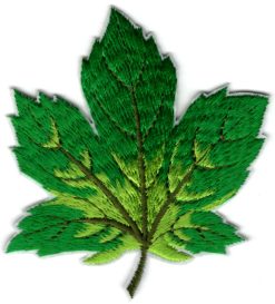 Blad stoffen opstrijk patch