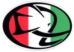 Cagiva Italiaanse vlag rechts sticker