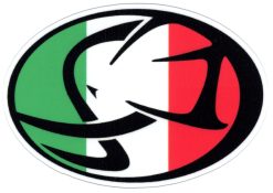 Cagiva Italiaanse vlag links sticker