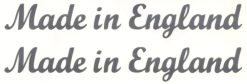 Aufkleberset „Made in England“.