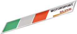 Italy vlag Motorsport S-Line aluminium plaatje