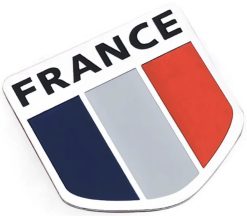 Frankrijk France vlag aluminium plaatje
