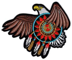 Indiaan Eagle Dreamcatcher stoffen opstrijk patch