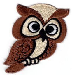 Uil stoffen opstrijk patch