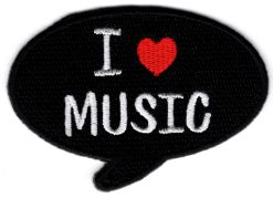 I love music stoffen opstrijk patch