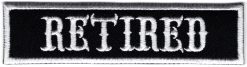 Retired stoffen opstrijk patch