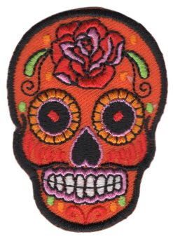 Sugar Skull stoffen opstrijk patch