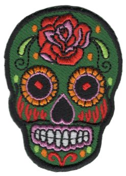 Sugar Skull stoffen opstrijk patch
