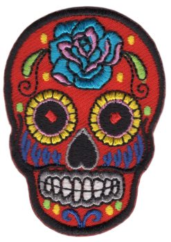 Sugar Skull stoffen opstrijk patch