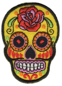 Sugar Skull stoffen opstrijk patch