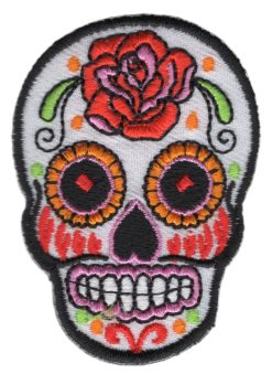Sugar Skull stoffen opstrijk patch
