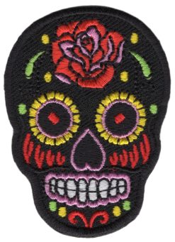 Sugar Skull stoffen opstrijk patch