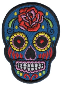 Sugar Skull stoffen opstrijk patch