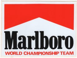 Autocollant de l'équipe du championnat du monde de Marlboro