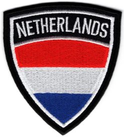 Nederland schild stoffen opstrijk patch