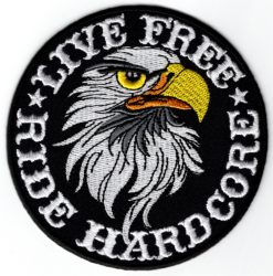 Live Free Ride Hardcore Applikation zum Aufbügeln