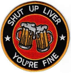 Shut up liver Beer stoffen opstrijk patch