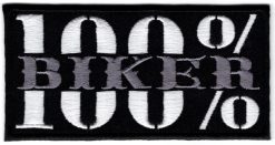 100% Biker stoffen opstrijk patch