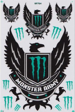 Feuille d'autocollants Monster Army